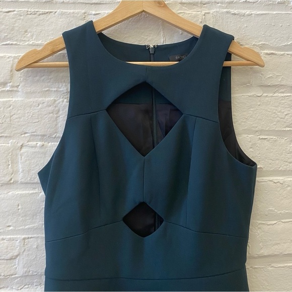 Rachel Zoe || Page Cutout Dress Dark Green Fit + Flare 4 - Picture 2 of 9